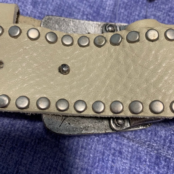 Leather Belt with Studs Size 36 - Picture 3 of 6
